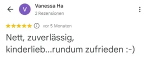 5 Sterne Bewertung über die Fotografin Marianne Schreier