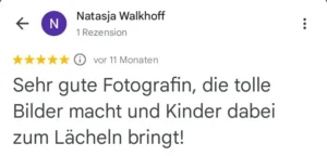 5 Sterne Bewertung über die Fotografin Marianne Schreier
