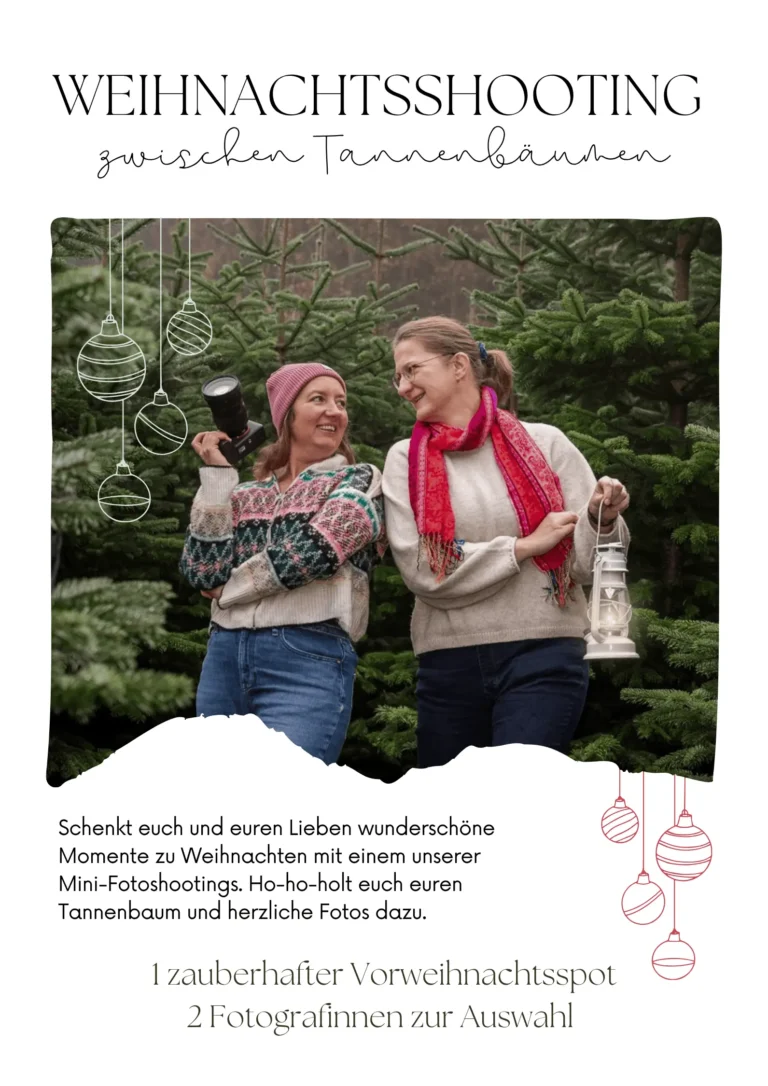 Weihnachts-Mini-Shooting zwischen Tannen mit Fotografin Marianne Schreier